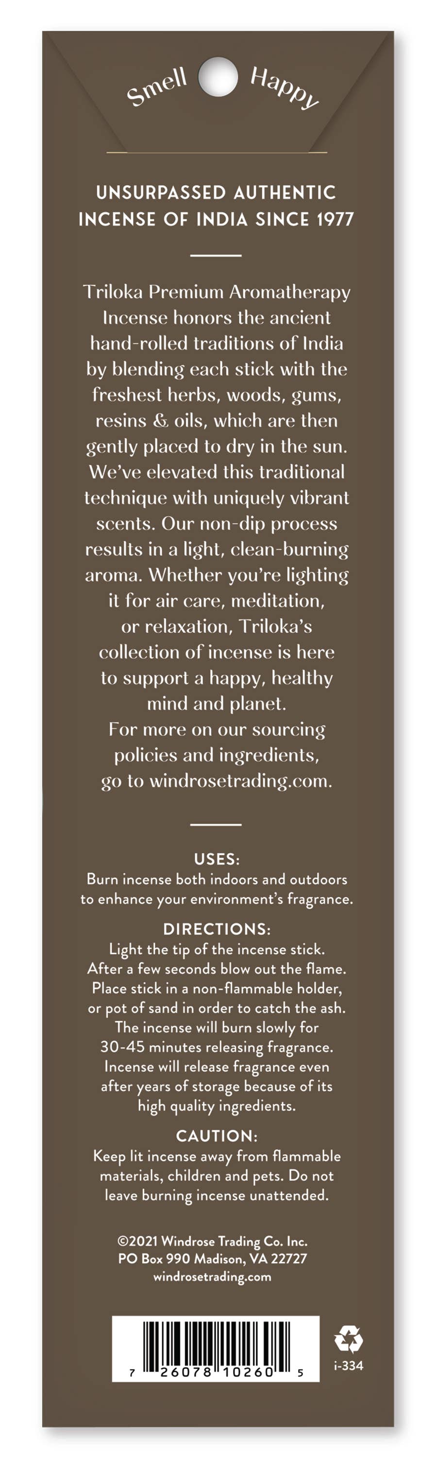 Triloka Vanilla Sandalwood Blend Premium Incense